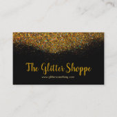 Visitekaartje voor zwarte en goudglitterschijven (Voorkant)