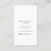 visitekaartje voor zwarte en goudmakerij (Achterkant)