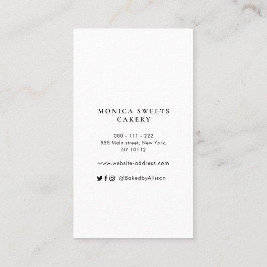 visitekaartje voor zwarte en goudmakerij (Achterkant)