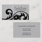 Visitekaartje voor zwarte en grijze rondjes (Voorkant / Achterkant)