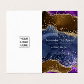 Visitekaartje voor zwarte en neonpenseelstreken (Buitenkant ongevouwen)