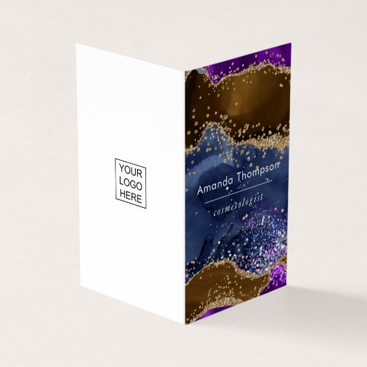 Visitekaartje voor zwarte en neonpenseelstreken (Buitenkant)