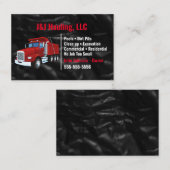 Visitekaartje voor zwarte en rode pomp (Voorkant / Achterkant)