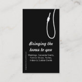 Visitekaartje voor zwarte en witte DJ-promotor (Achterkant)