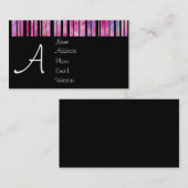 Visitekaartje voor zwarte en witte gierlinnen (Voorkant / Achterkant)