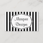 Visitekaartje voor zwarte en witte marquee (Voorkant)