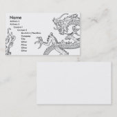 visitekaartje voor zwarte en witte orthoekige draa (Voorkant / Achterkant)