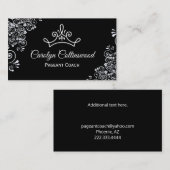 Visitekaartje voor zwarte en witte tapijten (Voorkant / Achterkant)