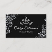 Visitekaartje voor zwarte en witte tapijten (Voorkant)