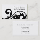 Visitekaartje voor zwarte en witte zwepen (Voorkant / Achterkant)