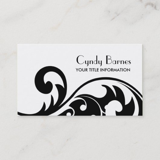 Visitekaartje voor zwarte en witte zwepen (Voorkant)