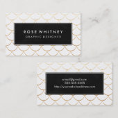 Visitekaartje voor zwarte en zwarte goudschelpen (Voorkant / Achterkant)