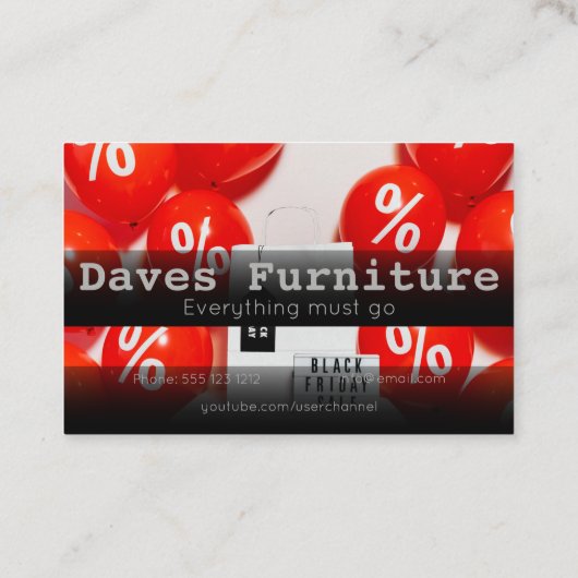 Visitekaartje voor zwarte feestdag (Achterkant)