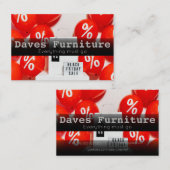 Visitekaartje voor zwarte feestdag (Voorkant / Achterkant)