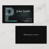 Visitekaartje voor zwarte fotograaf (Voorkant / Achterkant)