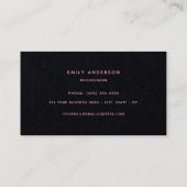 Visitekaartje voor zwarte kalkoenen (Achterkant)