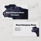 visitekaartje voor zwarte koe, aangepast dubbelzij (Voorkant / Achterkant)