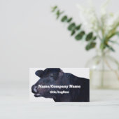 visitekaartje voor zwarte koe, aangepast dubbelzij (Staand voorkant)