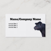 visitekaartje voor zwarte koe, aangepast dubbelzij (Achterkant)