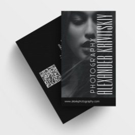 Visitekaartje voor zwarte professionele fotograaf