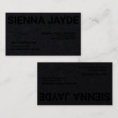 VISITEKAARTJE VOOR ZWARTE ZWARTE KARAKTE VAN DE KO (Voorkant / Achterkant)