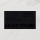 VISITEKAARTJE VOOR ZWARTE ZWARTE KARAKTE VAN DE KO (Achterkant)