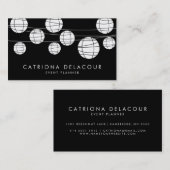 Visitekaartje voor zwartwitpapierlantaarns (Voorkant / Achterkant)