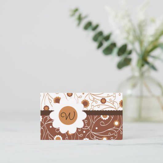 Visitekaartje voor ZwemflorMonogram (Staand voorkant)