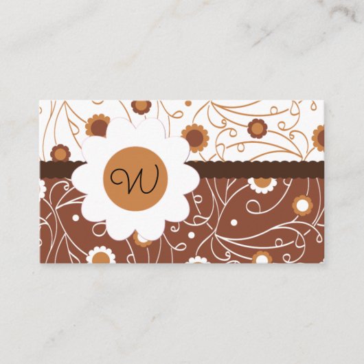 Visitekaartje voor ZwemflorMonogram (Voorkant)