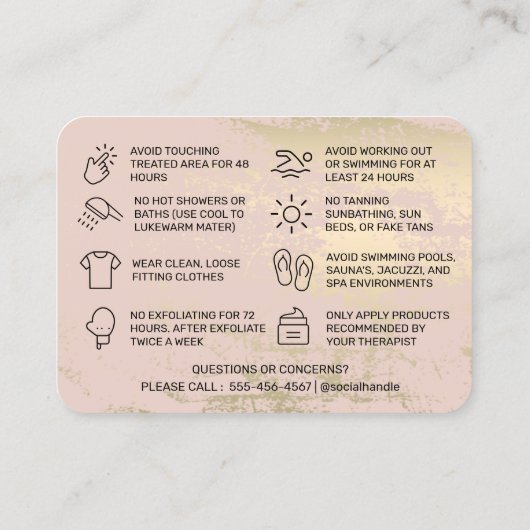 Visitekaartje Voorjaarswasinstructies nazorginstru (Achterkant)