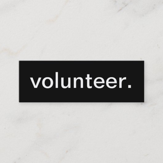 Visitekaartje vrijwilliger (Voorkant)