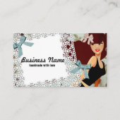 visitekaartje - vrouw, mode, meisje, haarboog