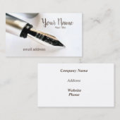 Visitekaartje vulpen (Voorkant / Achterkant)