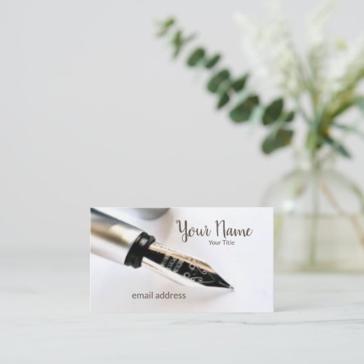 Visitekaartje vulpen (Staand voorkant)