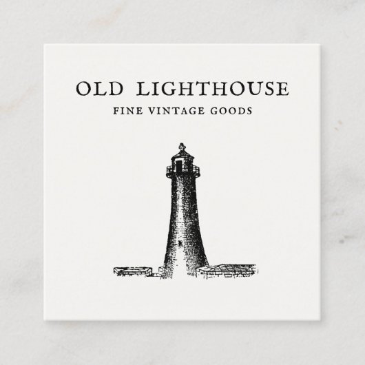 Visitekaartje vuurtoren Etching Square (Voorkant)