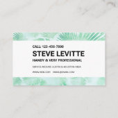 Visitekaartje Wallpaper Service - Green on White (Achterkant)