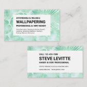 Visitekaartje Wallpaper Service - Green on White (Voorkant / Achterkant)