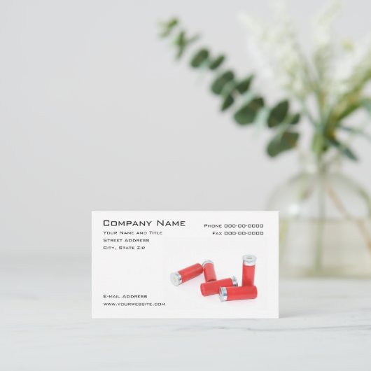 Visitekaartje wapenhandelaar (Staand voorkant)