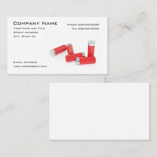 Visitekaartje wapenhandelaar (Voorkant / Achterkant)