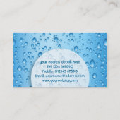 Visitekaartje waterdruppels (Achterkant)