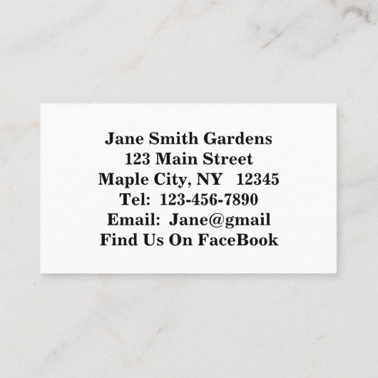 Visitekaartje Waterlily Pond Lake Flower I (Achterkant)