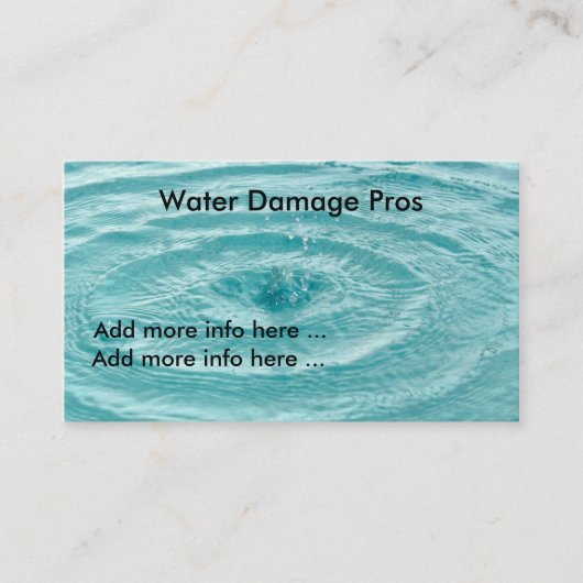 Visitekaartje waterschade (Voorkant)