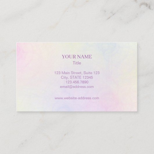 Visitekaartje - Waterverf (Achterkant)