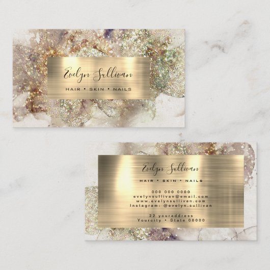 Visitekaartje Waterverf (Voorkant / Achterkant)