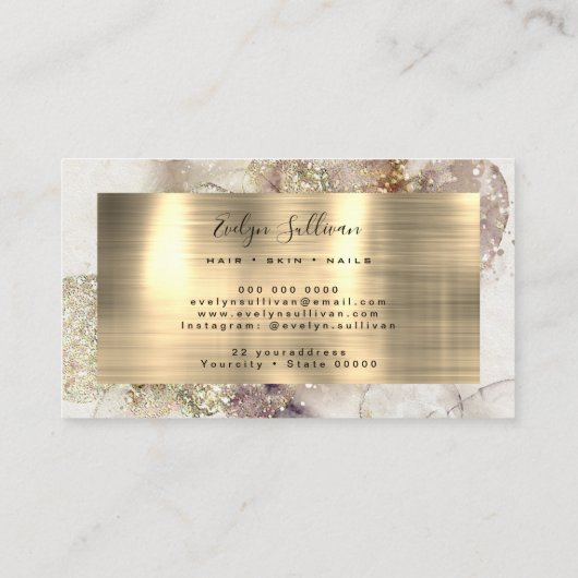 Visitekaartje Waterverf (Achterkant)