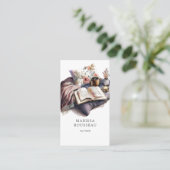 Visitekaartje Waterverf auteur schrijver (Staand voorkant)