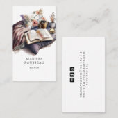 Visitekaartje Waterverf auteur schrijver (Voorkant / Achterkant)