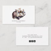 Visitekaartje Waterverf auteur schrijver (Voorkant / Achterkant)