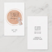 Visitekaartje Waterverf Bunny (Voorkant / Achterkant)