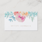 Visitekaartje Waterverf Flowers (Achterkant)